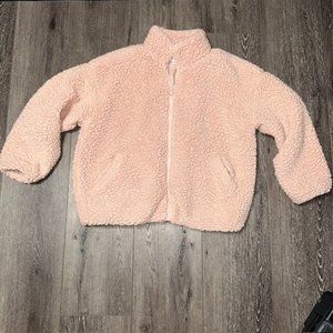 NINE WEST ZIP UP TEDDY PLUSH SHERPA FLEECE JACKET WOMEN’S XL EXTRA LARGE EUC